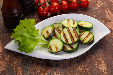Vegan cuisine - grilled zucchini
