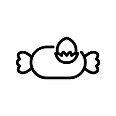 nut candy icon vector. nut candy sign. isolated contour symbol illustration