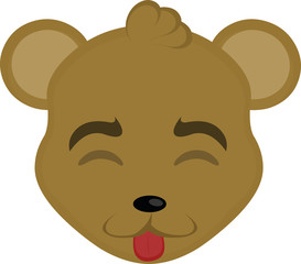 Vector illustration of the face of a happy cartoon mouse