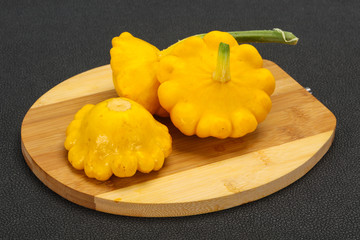 Fresh ripe tasty patisson ready for cooking