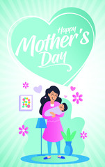 Happy Mother's Day greeting card.