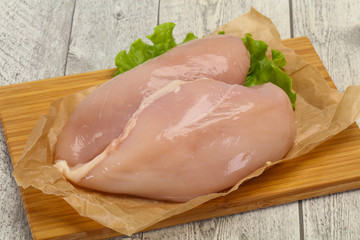 Raw chicken breast ready for cooking