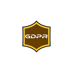 GDPR shield sign. General data protection regulation icon isolated on white background