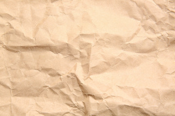 Texture of crumpled paper, top view