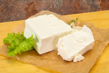 Greek traditional Feta soft cheese