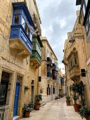 narrow street in the old town of the city