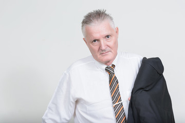 Portrait of senior businessman with gray hair