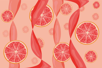 round slices of grapefruit and flowing juice