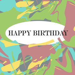 Fototapeta na wymiar Vector abstract background wishes happy birthday