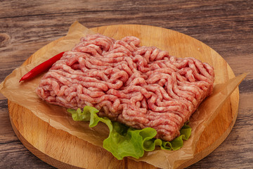 Raw Minced pork meat for cooking