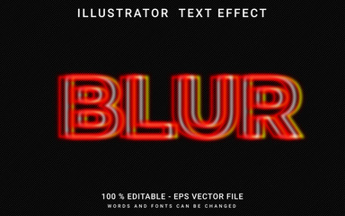 text effect editable blur premium vector