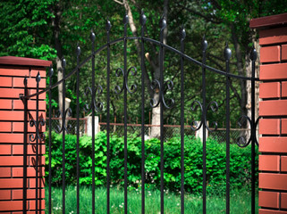 large forged street fence