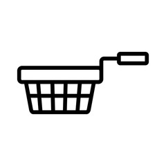 frying basket icon vector. frying basket sign. isolated contour symbol illustration