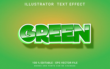 text effect editable green premium vector