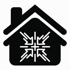 Home icon and four arrows. Illustration of the connection of 4 directions in the house. Brainstorming Room. The symbol of scientific debate.