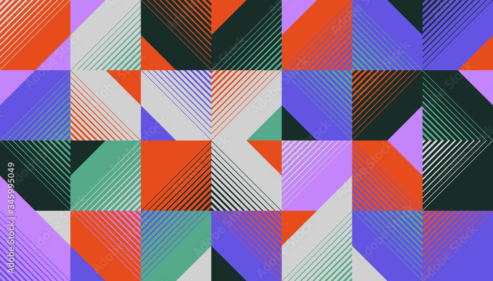 Poster line transition abstract vector pattern design