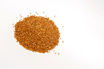 Buckwheat bunch isolated on white background.
