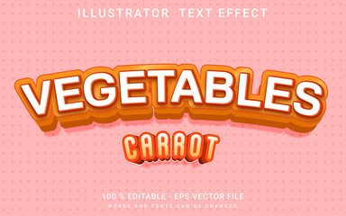 text effect editable vegetable premium vector
