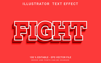 text effect editable fight premium vector