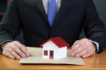 Company of residential housing development submit a document for home loan to bank