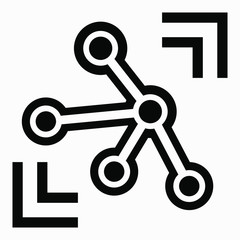 Network Connection Hub. Switch Icon. Device connection. Vector icon.