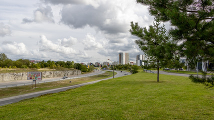 Tallinn / Estonia - September 03 2019. Laagna Tee Express Way near Pae Park.