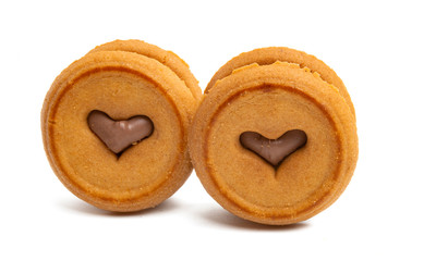 cookies with a heart Isolated