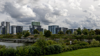 Obraz premium Pae Park, Tallinn / Estonia - September 03 2019. The area around Pae Park in Tallinn. 