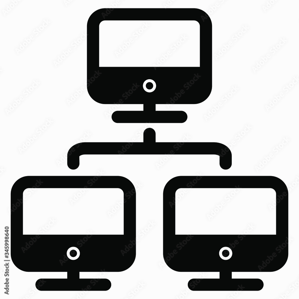 Poster local area network icon. illustration of internet connection. social network. remote access to the s