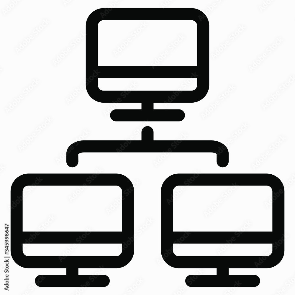 Poster local area network icon. illustration of internet connection. social network. remote access to the s