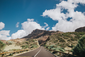 road to the mountains in tenerife