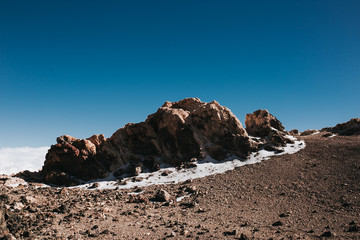 mountain landscape with blue sky