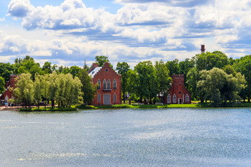Admiralty on a bank of Big Pond in Catherine park at Tsarskoye Selo in Pushkin, Russia