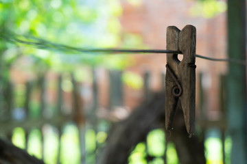 
old clothespin hanging