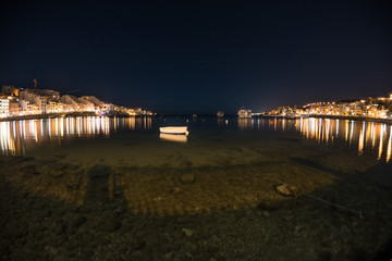 Fototapeta premium Night photo of Saint Paul's Bay Xemxija Malta 