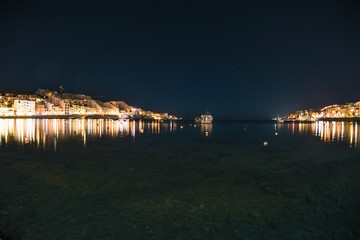 Night photo of Saint Paul's Bay Xemxija Malta 