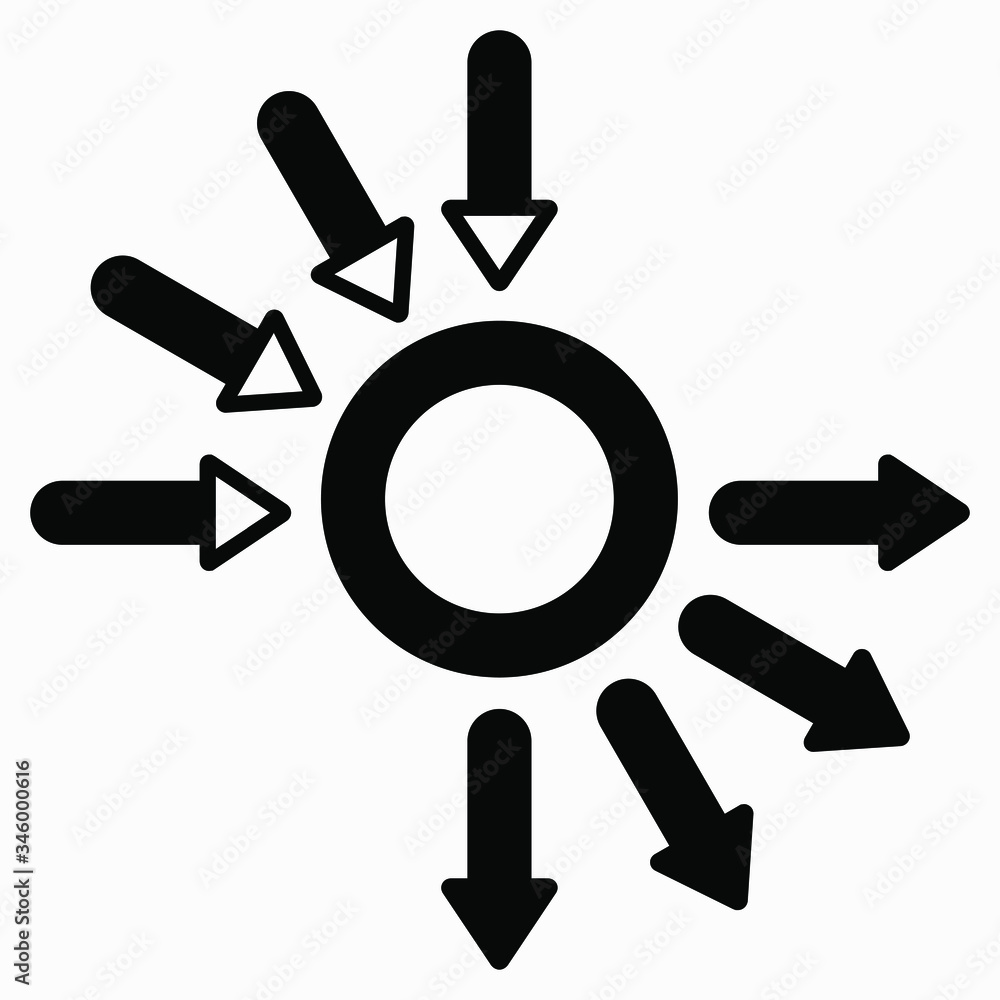Aufkleber analysis icon. systematization. artificial intelligence. grouping action. creative thought. connecti