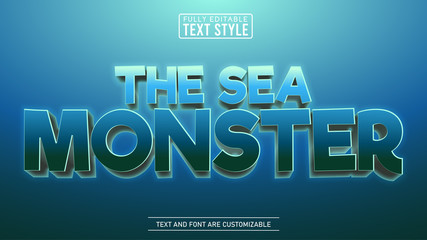 Underwater Sea Monster Game and Movie Title Editable Text Effect