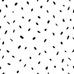 Seamless pattern. Vector illustration. Black dots on white background.