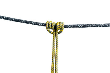A special knot or hitch called Prusik (prussik). Sliding friction hitch used in rock climbing and...