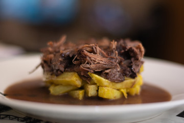 traditional oxtail recipe with a modern presentation