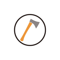 axe icon logo illustration sign