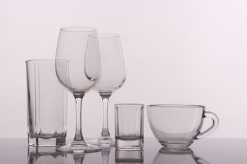 empty wine glasses
