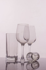 empty wine glasses