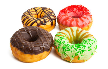 icing donuts isolated