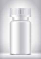 Bottle on background. Matt surface version. 