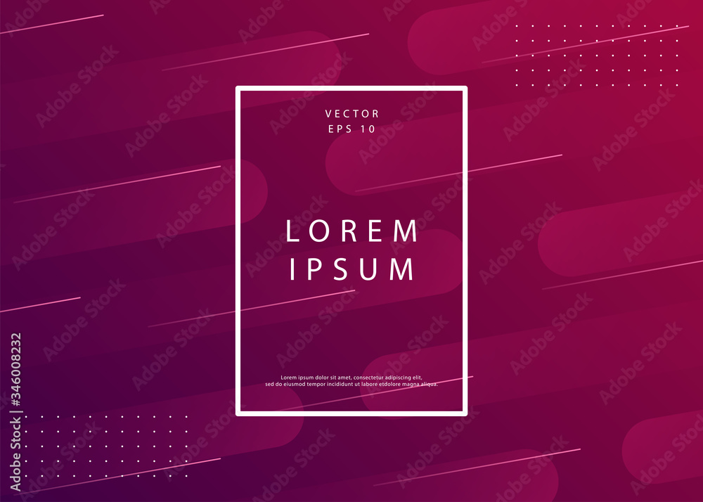Poster minimal purple geometric background. dynamic shapes composition. lorem ipsum. your text here. abstra