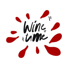 Wine. Hand lettering illustration for your design