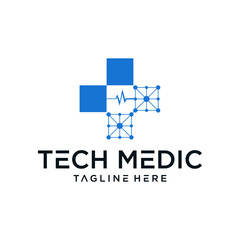 illustration of vector graphic logo medical technology