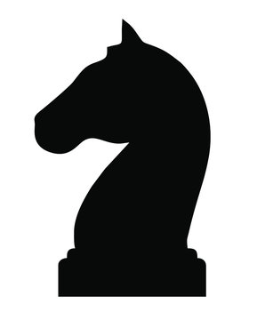 Vector Image Of A Horse As A Chess Piece